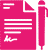 Icône rose d'un document signé avec un stylo à coté. Symbolise les documents officiels.