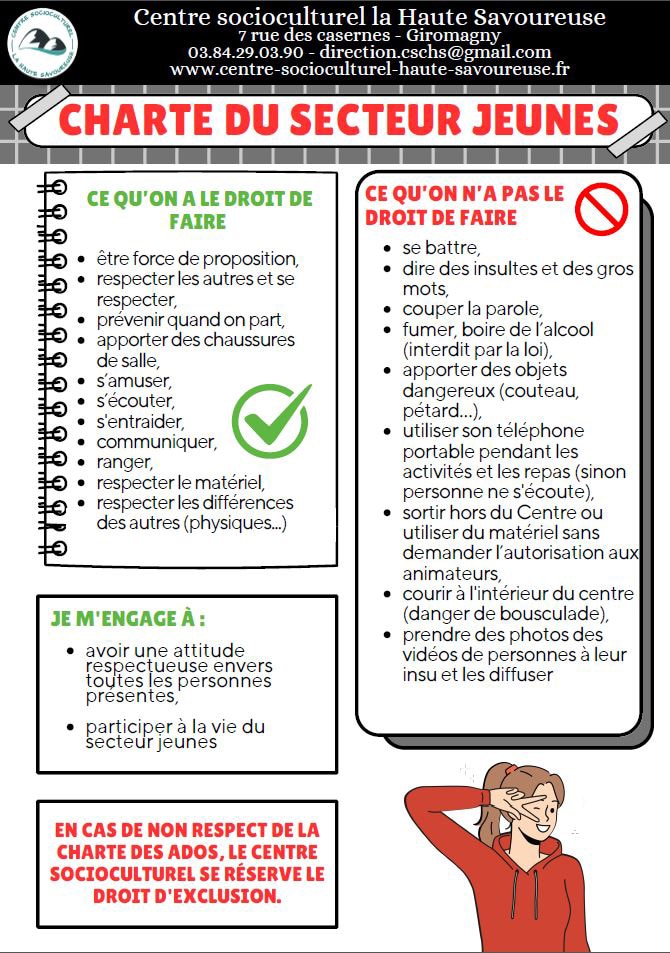 Charte du secteur Jeunes